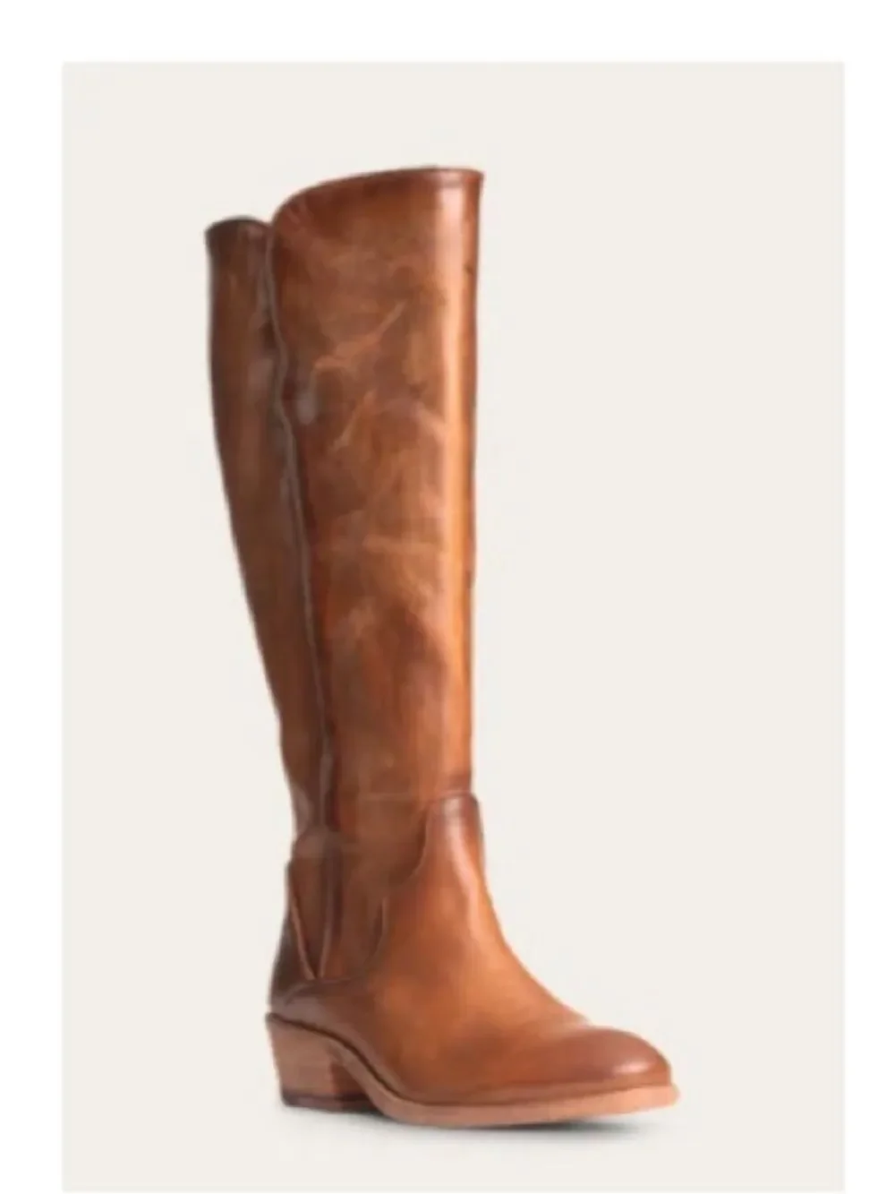 Frye Carson Piping Carmel Leather Tall Knee High Boots, size 6.5, NWT NO BOX
